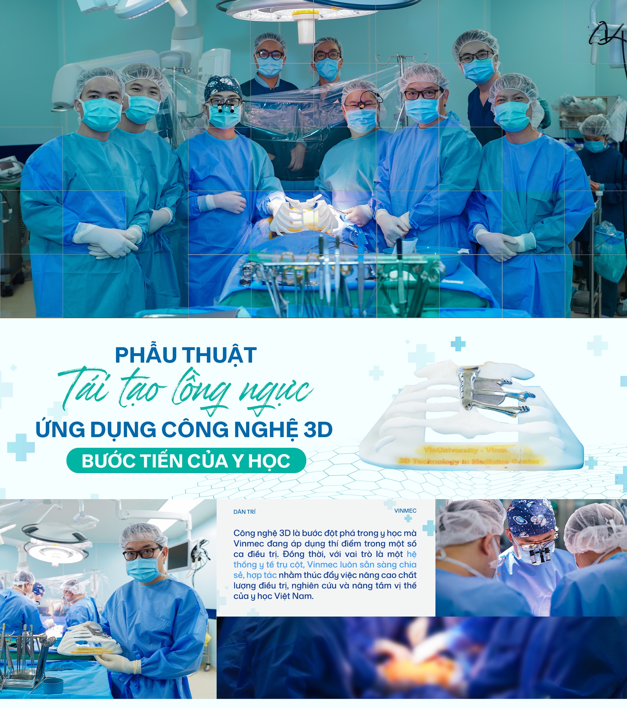 Phẫu thuật tái tạo lồng ngực ứng dụng công nghệ 3D - bước tiến của y học