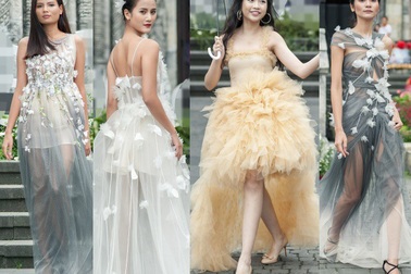 3 chân dài Next Top làm vedette cùng Hoa hậu Hoàn vũ nhí 13 tuổi cao 1m72