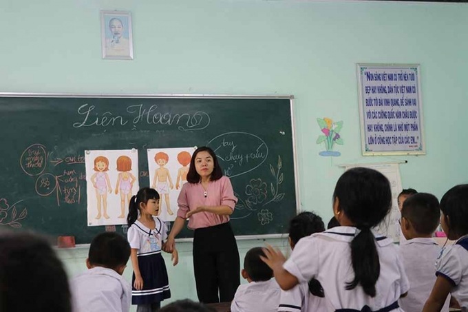 Một tiết học về giáo dục giới tính và kỹ năng phòng-chống xâm hại cho học sinh tiểu học.