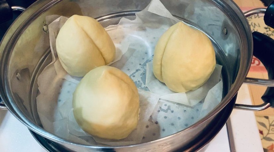 Cách làm bánh bao quả đào tiên bày mâm chay Tết Nguyên tiêu - 8 Cách làm bánh bao quả đào tiên bày mâm chay Tết Nguyên tiêu - 8