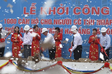 Khởi công 1.000 căn hộ thu nhập thấp tại KĐT Đặng Xá