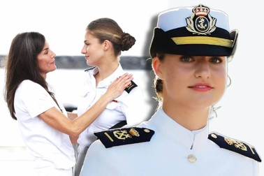 Khoảnh khắc công chúa Leonor gặp lại mẹ sau 4 tháng thực tập xa nhà