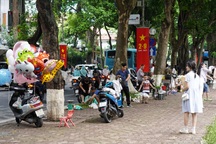 Hà Nội: Đường Phan Đình Phùng như phố đi bộ vì dòng người đổ về chụp ảnh