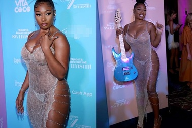 Ngôi sao giành 3 giải Grammy mặc "sốc" dự tiệc của tạp chí áo tắm