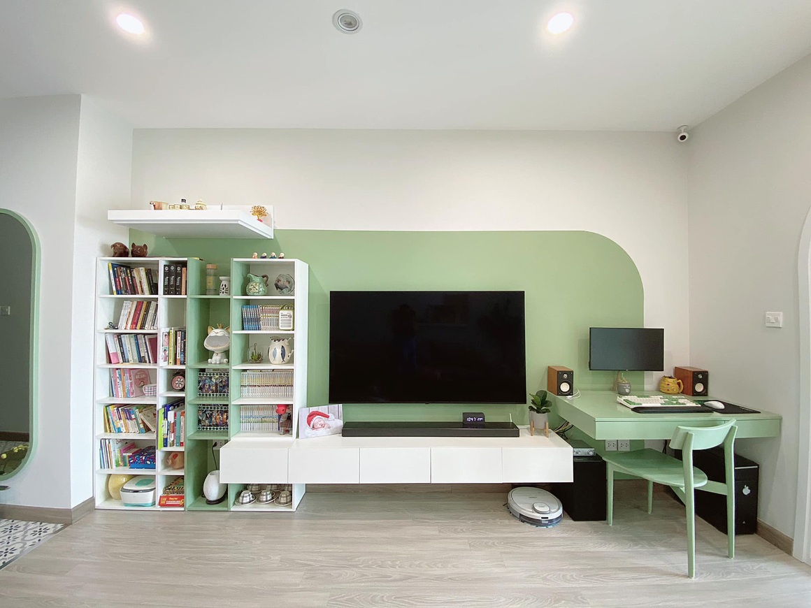 Bên trong căn hộ nhỏ xinh 53 m2 với nội thất màu xanh bơ lạ mắt - 1 Bên trong căn hộ nhỏ xinh 53 m2 với nội thất màu xanh bơ lạ mắt - 1