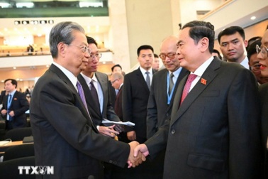 Chủ tịch Quốc hội Trần Thanh Mẫn gặp Ủy viên trưởng Nhân đại toàn quốc Trung Quốc