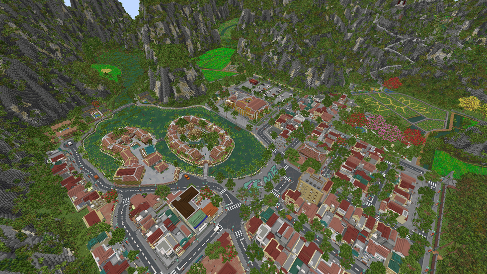 Non nước Việt hùng vĩ tái hiện bằng hàng tỷ khối vuông trong game Minecraft - 3 Non nước Việt hùng vĩ tái hiện bằng hàng tỷ khối vuông trong game Minecraft - 3