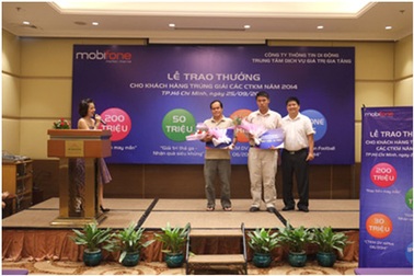 Mobifone: Nhiều khách hàng trúng giải các chương trình khuyến mại dịch vụ giá trị gia tăng 2014
