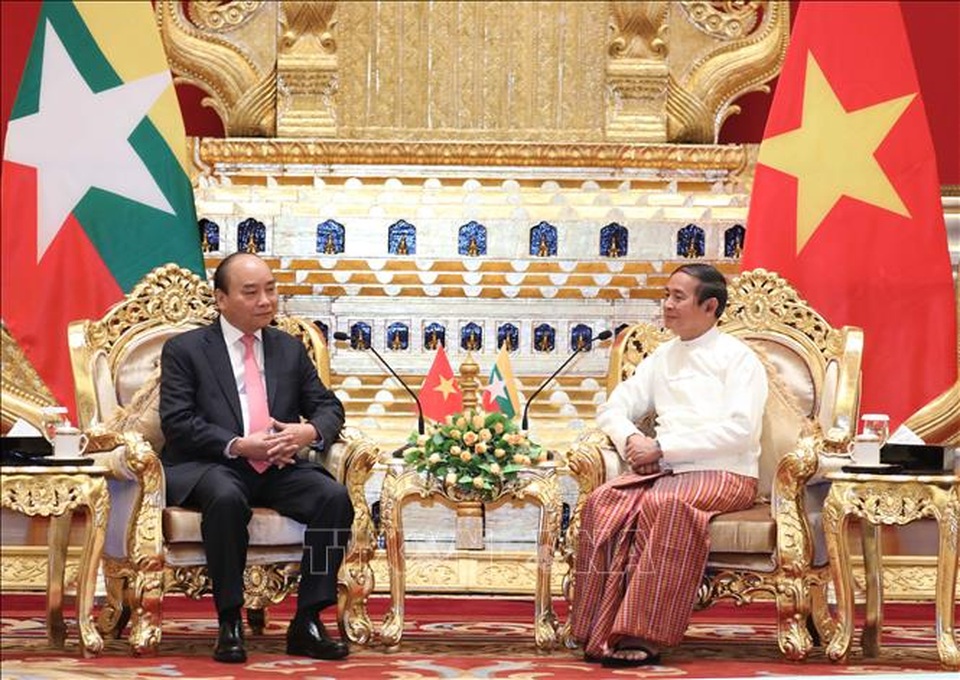 Thủ tướng Chính phủ Nguyễn Xuân Phúc hội kiến Tổng thống Myanmar - 1 Thủ tướng Chính phủ Nguyễn Xuân Phúc hội kiến Tổng thống Myanmar - 1