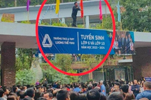 Hàng nghìn phụ huynh vây kín cổng trường ngày thi lớp 6 Lương Thế Vinh