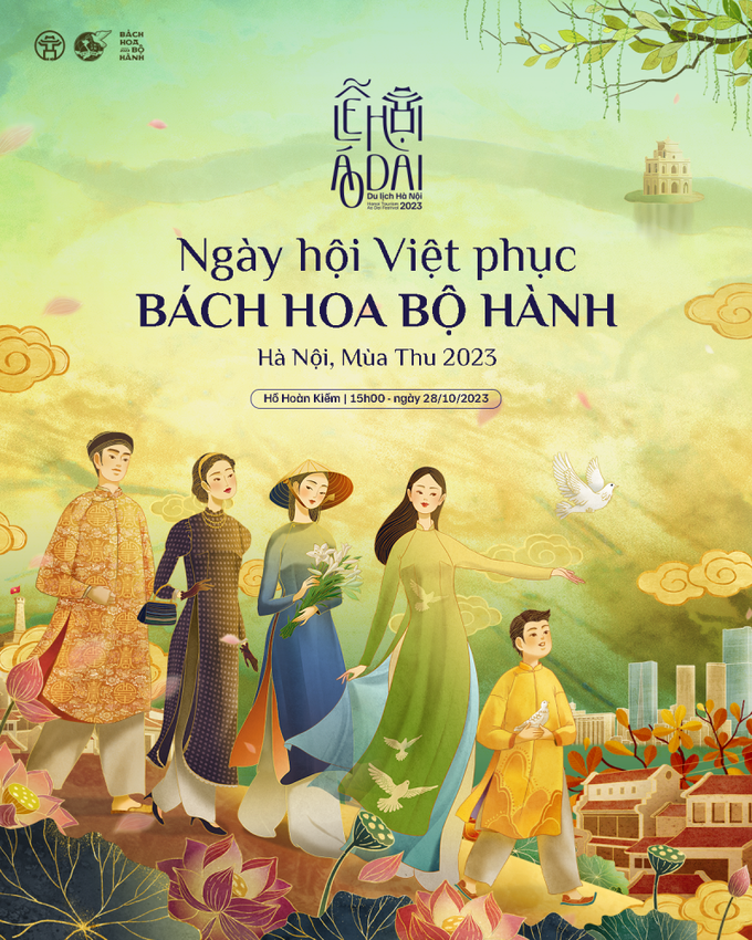 Ngày hội Việt phục Bách Hoa Bộ hành sẽ diễn ra vòng quanh Hồ Hoàn Kiếm vào ngày 28/10/2023.
