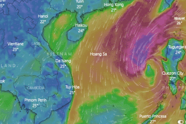 Bão Nalgae vào Biển Đông trở thành cơn bão số 7