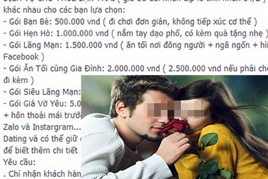 Khóc dở trò đùa "bảng giá" cho thuê người yêu dịp Valentine