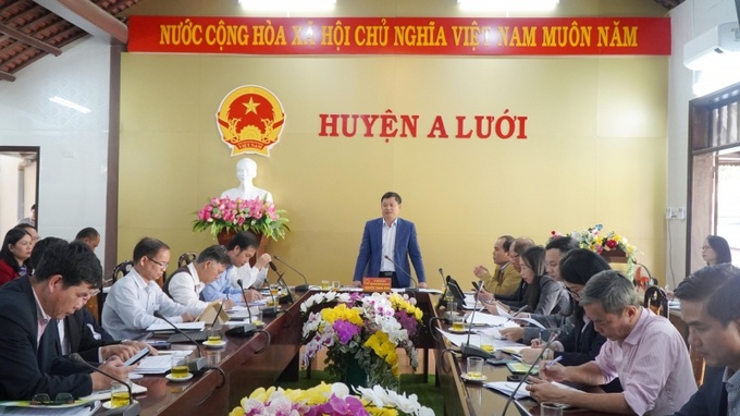 Lãnh đạo UBND tỉnh Thừa Thiên Huế làm việc với huyện A Lưới về chương trình mục tiêu quốc gia giảm nghèo bền vững