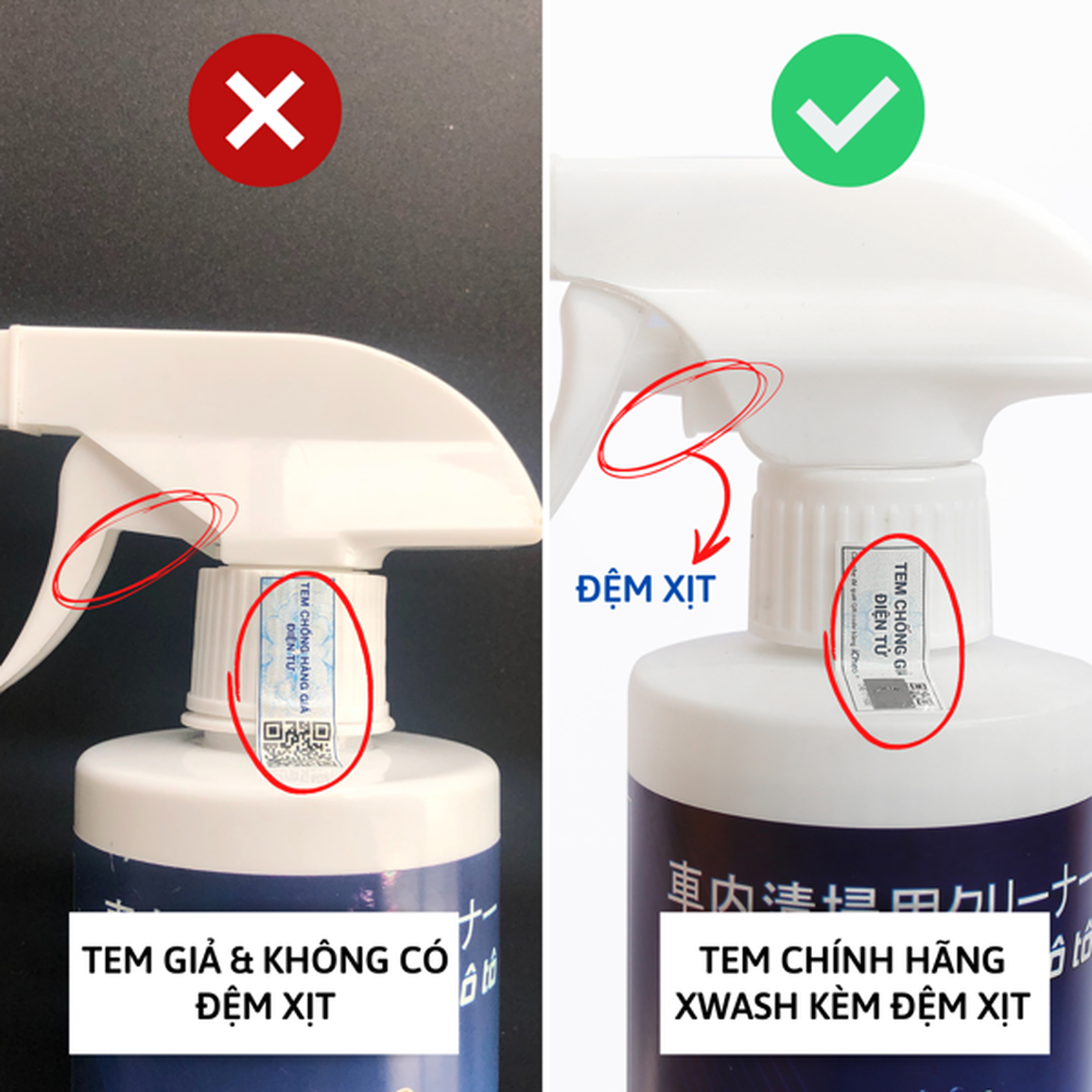 XWash cảnh báo chủ xe ô tô về tình trạng chai xịt vệ sinh xe hàng giả, nhái - 3 XWash cảnh báo chủ xe ô tô về tình trạng chai xịt vệ sinh xe hàng giả, nhái - 3