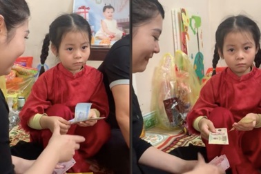 Sự thật video bé gái ở Thái Nguyên thất thần khi nộp tiền lì xì cho mẹ