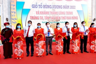 Khánh thành công trình trùng tu Đền thờ Vua Hùng tại tỉnh cực Nam Tổ quốc