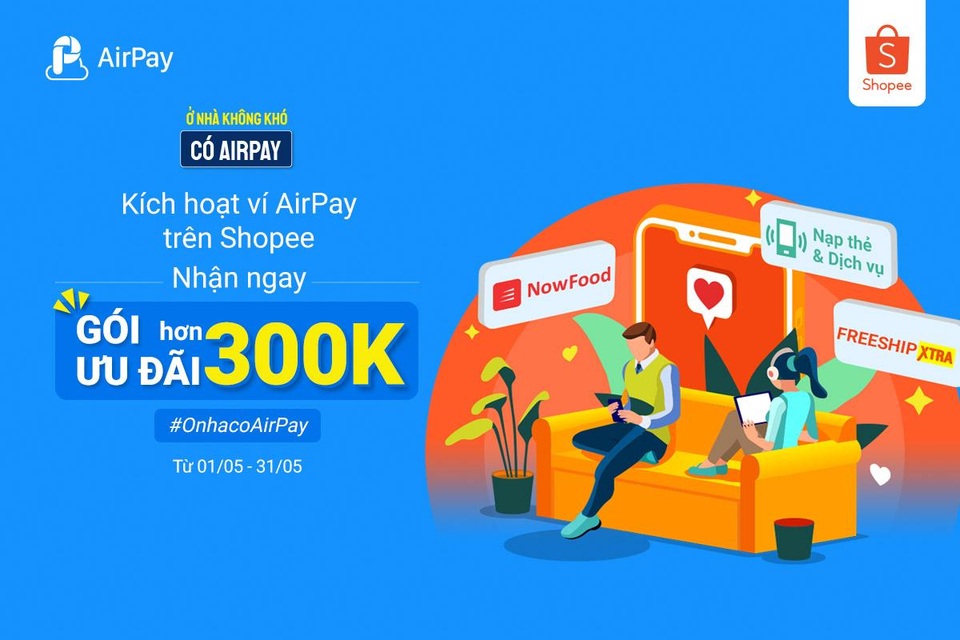 Nhận ngay ưu đãi khi liên kết Ví AirPay trên Shopee - 1 Nhận ngay ưu đãi khi liên kết Ví AirPay trên Shopee - 1