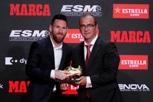 Messi lần thứ 6 nhận danh hiệu Chiếc giày vàng châu Âu