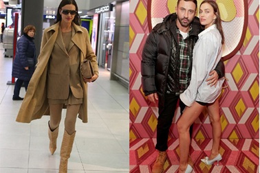 Irina Shayk nổi bật tại sân bay với "cây" đồ hiệu