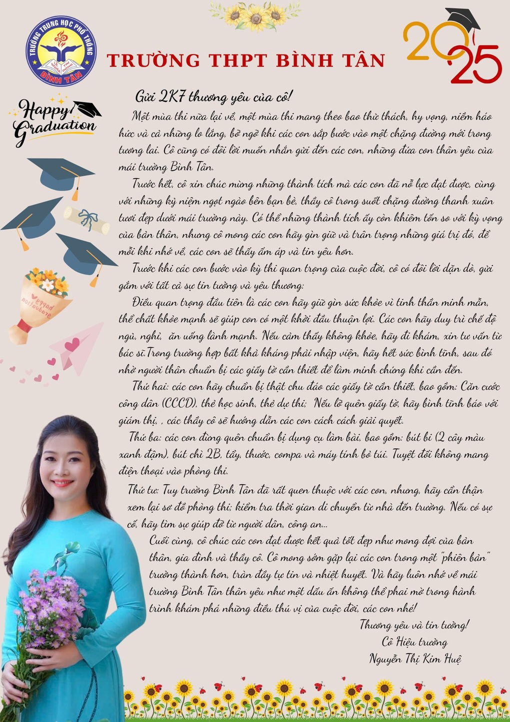ដំបូន្មាននាយកសាលាមុនពេលប្រឡងសញ្ញាបត្រមធ្យមសិក្សាទុតិយភូមិ - ៣ Lời dặn dò của thầy hiệu trưởng trước kỳ thi tốt nghiệp THPT - 3