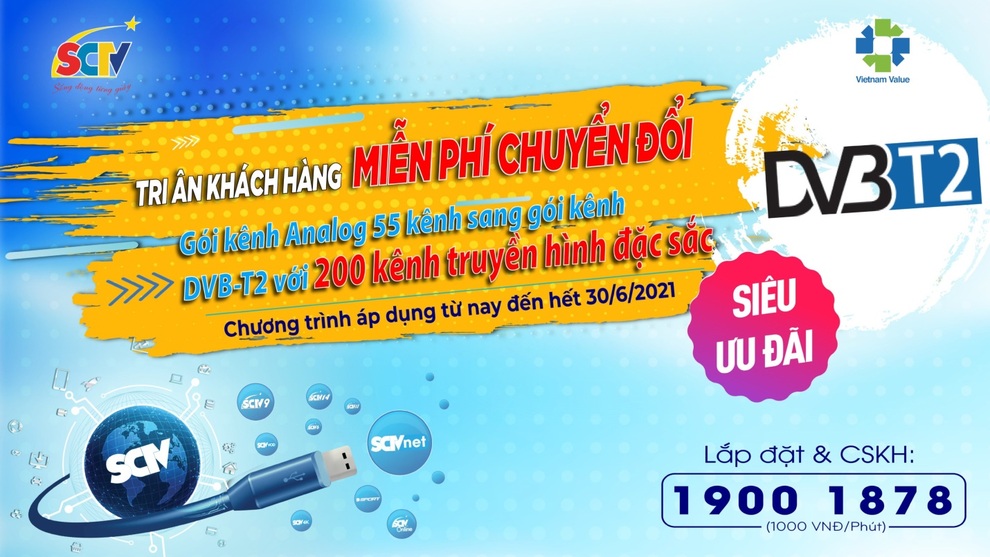 SCTV miễn phí chuyển đổi gói kênh Analog lên gói kênh DVB-T2 - 1 SCTV miễn phí chuyển đổi gói kênh Analog lên gói kênh DVB-T2 - 1