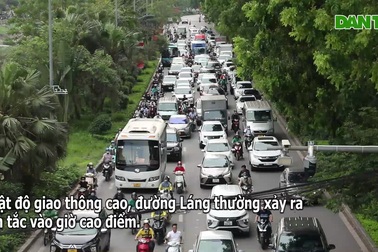 Hiện trạng đường Láng trước đề xuất mở rộng lên gấp đôi