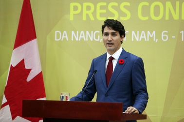 Thủ tướng Canada Justin Trudeau bất ngờ họp báo tại Đà Nẵng