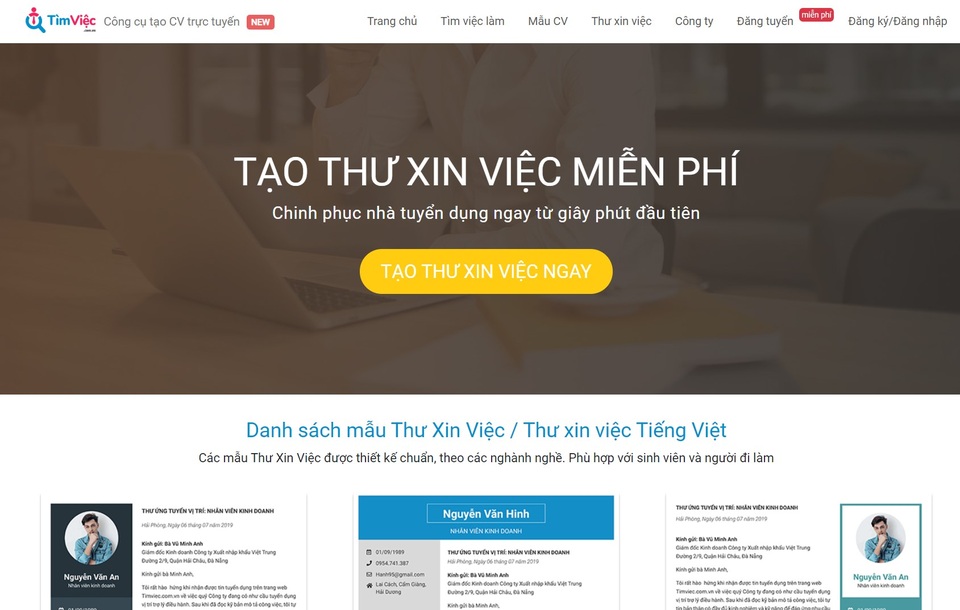 Cv.timviec.com.vn cung cấp 1000+ CV và Cover letter chuyên nghiệp - 5 Cv.timviec.com.vn cung cấp 1000+ CV và Cover letter chuyên nghiệp - 5