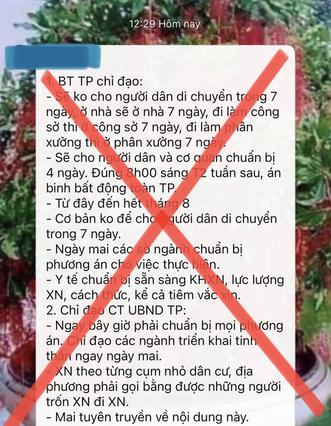 Nha Trang rộ tin giả &quot;không cho người dân di chuyển trong 7 ngày&quot; - Ảnh 1.