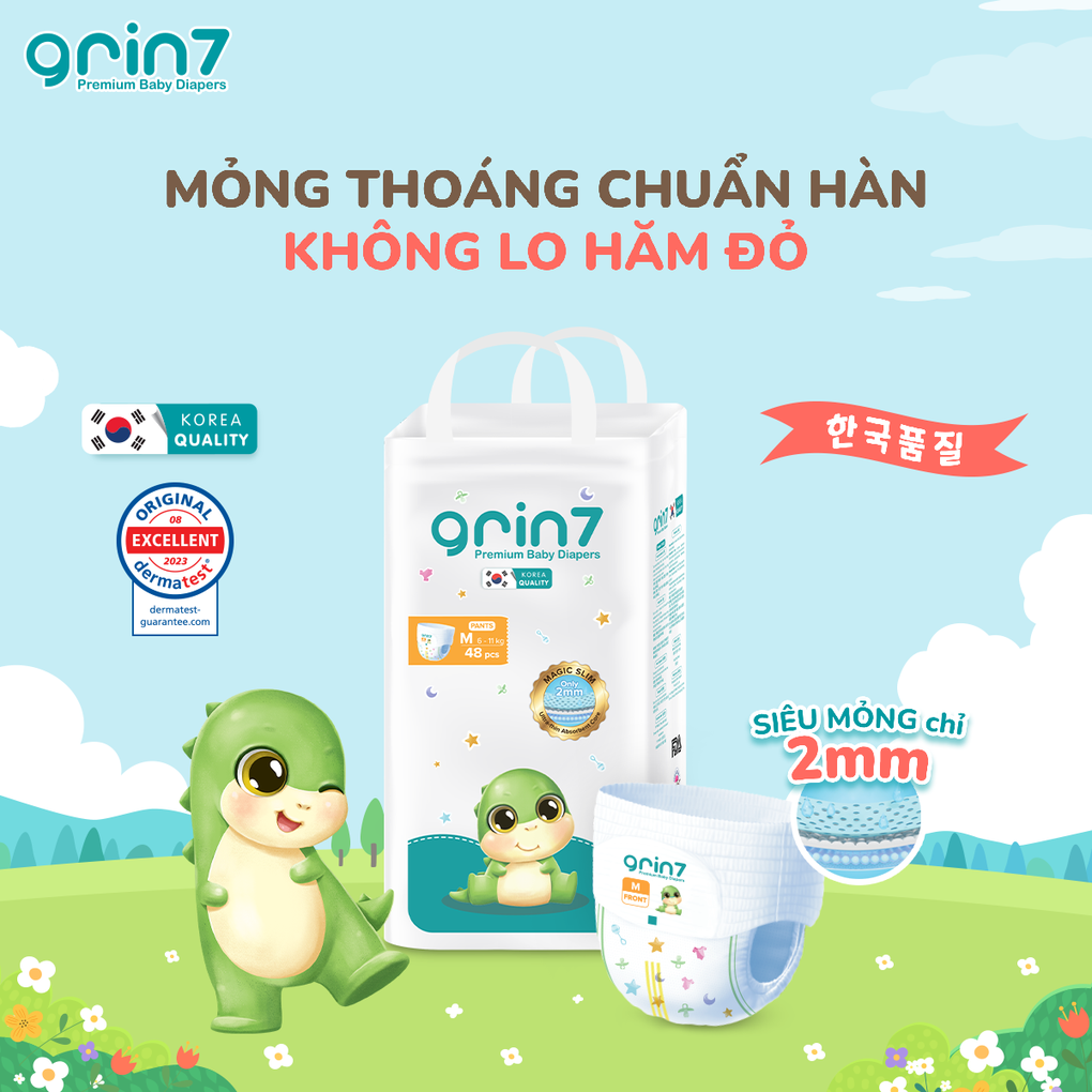 Tã giấy cao cấp Hàn Quốc Grin7 có mặt tại Việt Nam - 4 Tã giấy cao cấp Hàn Quốc Grin7 có mặt tại Việt Nam - 4