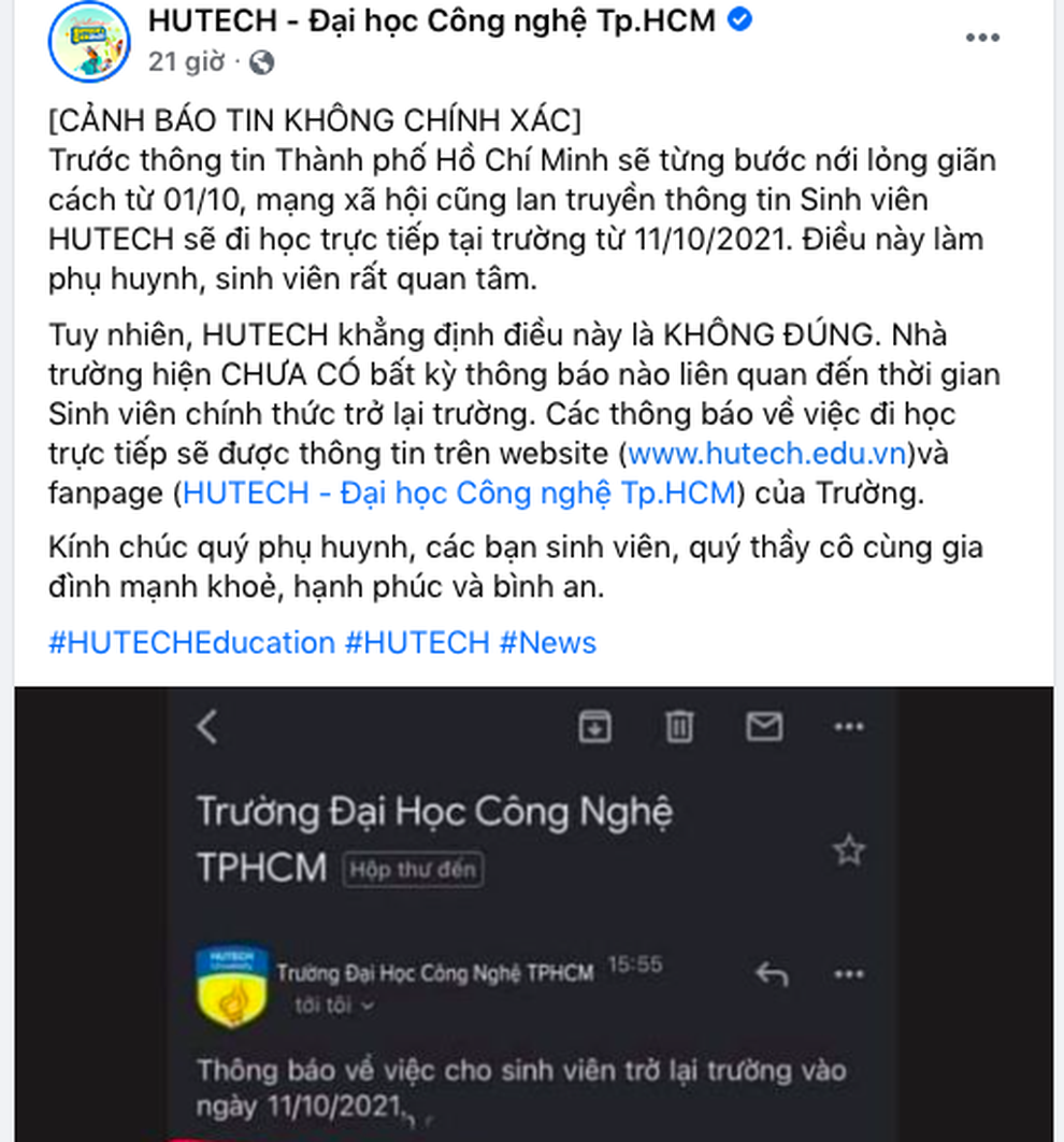 Bác bỏ thông tin hơn 25.000 sinh viên ở TPHCM được trở lại trường - 1 Bác bỏ thông tin hơn 25.000 sinh viên ở TPHCM được trở lại trường - 1
