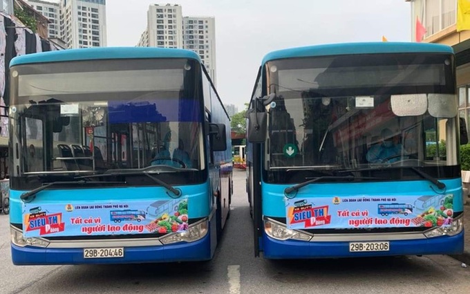 Hà Nội triển khai &quot;xe bus siêu thị 0 đồng&quot;  - Ảnh 1.