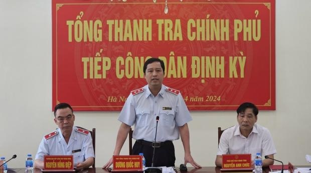 Phó Tổng Thanh tra Chính phủ Dương Quốc Huy phát biểu chỉ đạo tại cuộc tiếp công dân tại Hà Nam (Ảnh: TTCP).