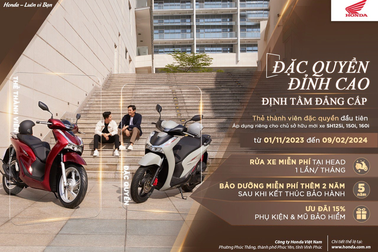 Mua xe SH sở hữu thẻ thành viên "Đặc quyền đỉnh cao, định tầm đẳng cấp"