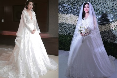 Những chiếc váy cưới đình đám của sao Việt năm 2015