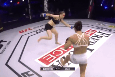 Hot girl hạ gục đối thủ chỉ sau 37 giây bằng đòn lên gối tuyệt đẹp