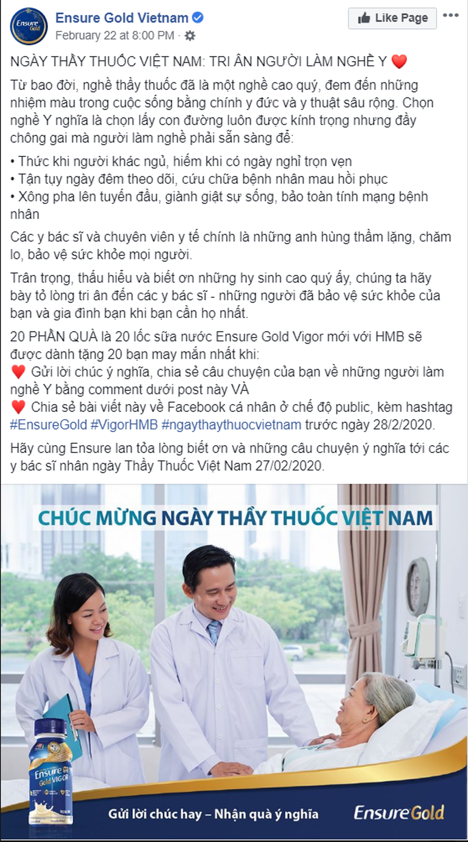 Lời tri ân y bác sĩ từ Ensure truyền cảm hứng tích cực tới cộng đồng - 1 Lời tri ân y bác sĩ từ Ensure truyền cảm hứng tích cực tới cộng đồng - 1