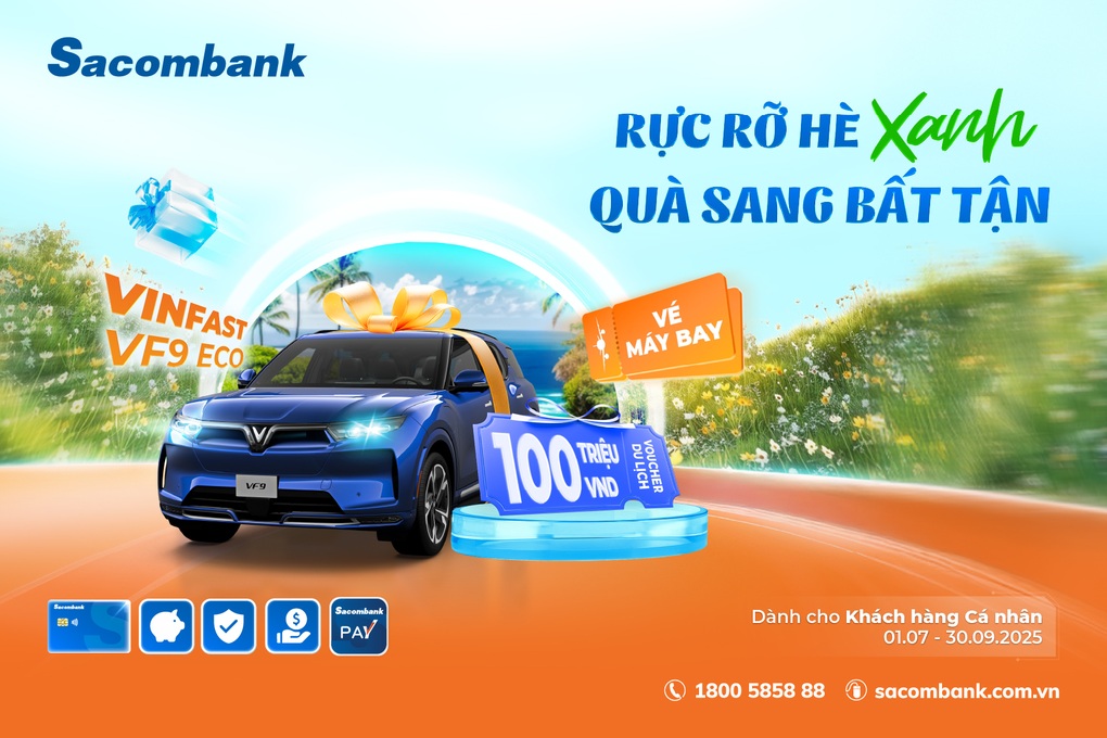Sacombank khởi động mùa hè với loạt chương trình khuyến mãi - 1 Sacombank khởi động mùa hè với loạt chương trình khuyến mãi - 1