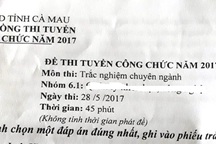 Lộ đề thi công chức ngành thanh tra: Khởi tố vụ rao bán ngân hàng câu hỏi