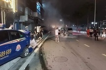 4 ô tô tông nhau trên phố đi bộ tại Hải Phòng, nữ công an tử vong