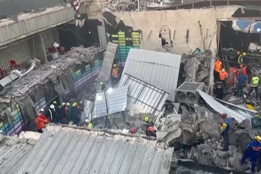 Hiện trường vụ sập mái hộp đêm ở Cộng hòa Dominica