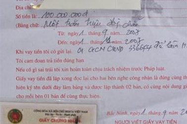 Lợi dụng thẻ ngành công an để vay tiền rồi xù