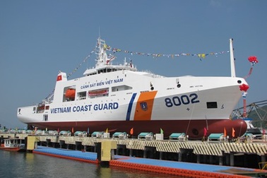 Hạ thủy một trong những con tàu hiện đại nhất của Cảnh sát biển Việt Nam