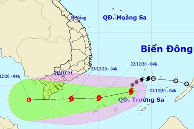 Bão số 14 giữ nguyên hướng di chuyển, dự báo tiếp tục mạnh lên