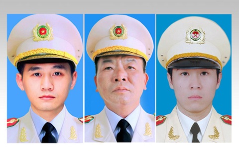 Bộ Công an thông báo lễ tang 3 cán bộ chiến sĩ hy sinh ở Đồng Tâm