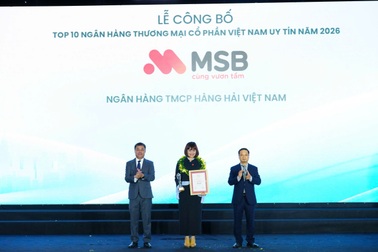 MSB được Vietnam Report vinh danh tại 2 bảng xếp hạng năm 2026