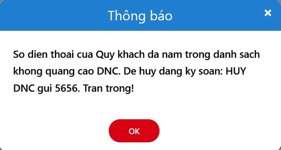 Hướng dẫn đăng ký thuê bao di động vào danh sách chặn cuộc gọi rác - 4 Hướng dẫn đăng ký thuê bao di động vào danh sách chặn cuộc gọi rác - 4