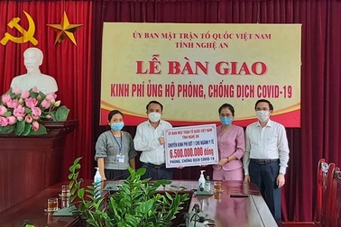 Nghệ An cao thứ 3 toàn quốc về số tiền ủng hộ chống dịch Covid-19