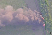 Rò rỉ hình ảnh đoàn xe tăng Leopard của Ukraine bị bắn cháy tại Zaporizhia